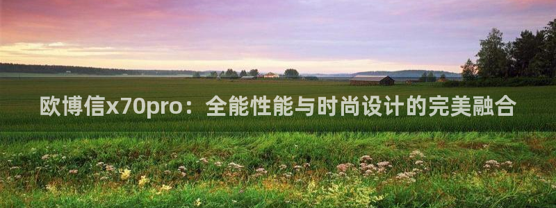 开心彩官网：欧博信x70pro：全能性能与时尚设计的完美融合